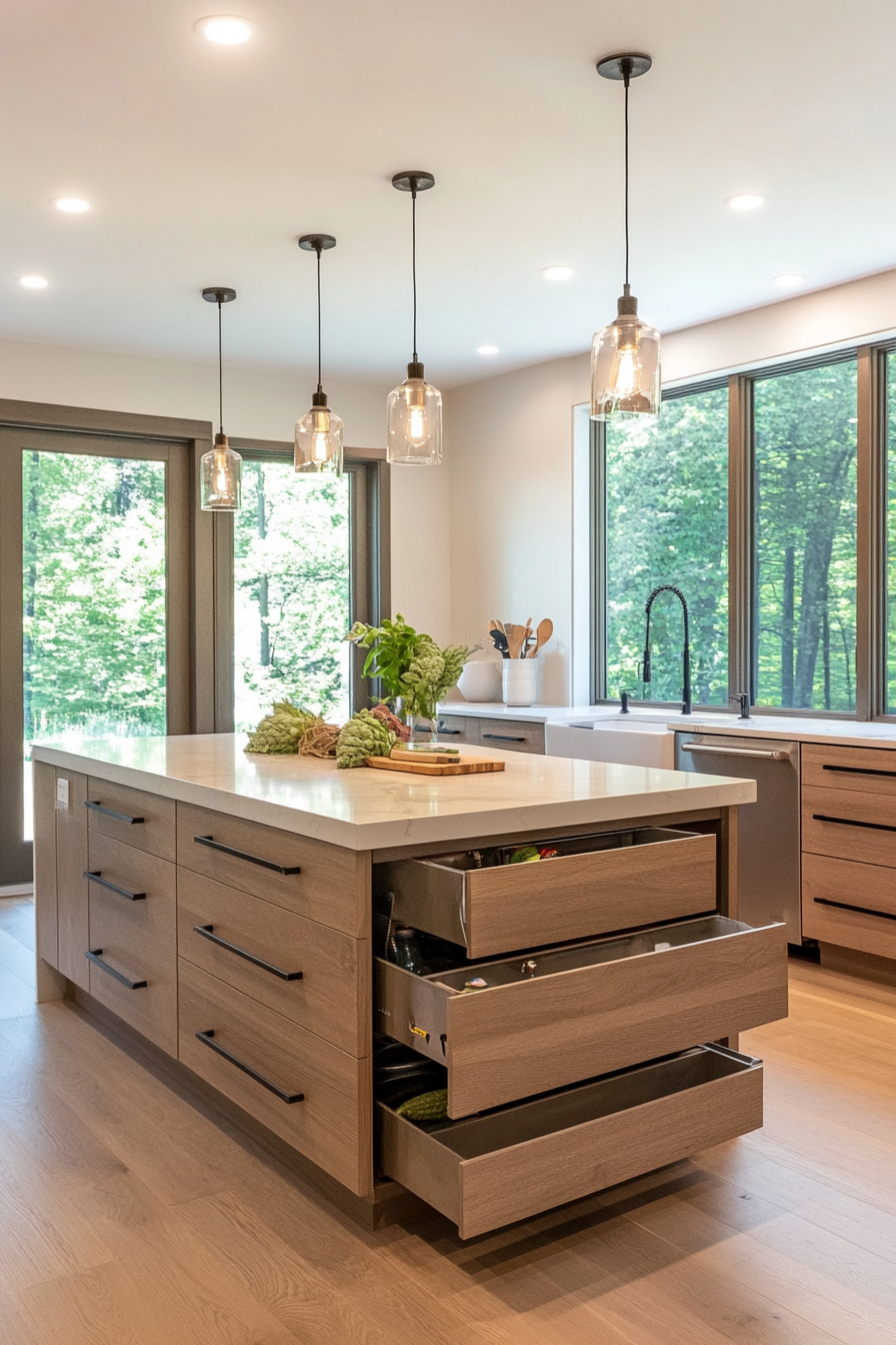 Modern kitchen with elegant finishes