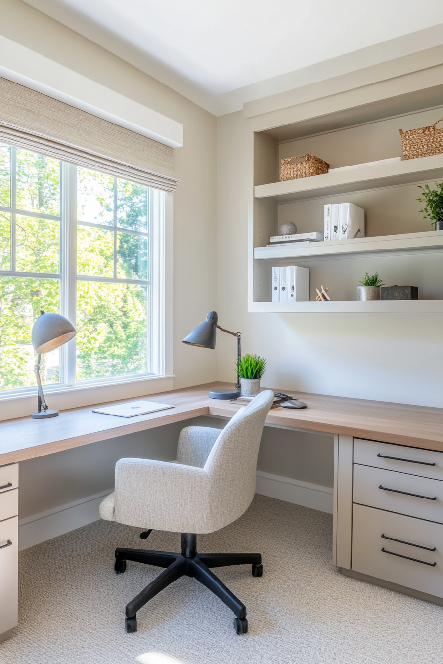 Personalized home office with smart storage