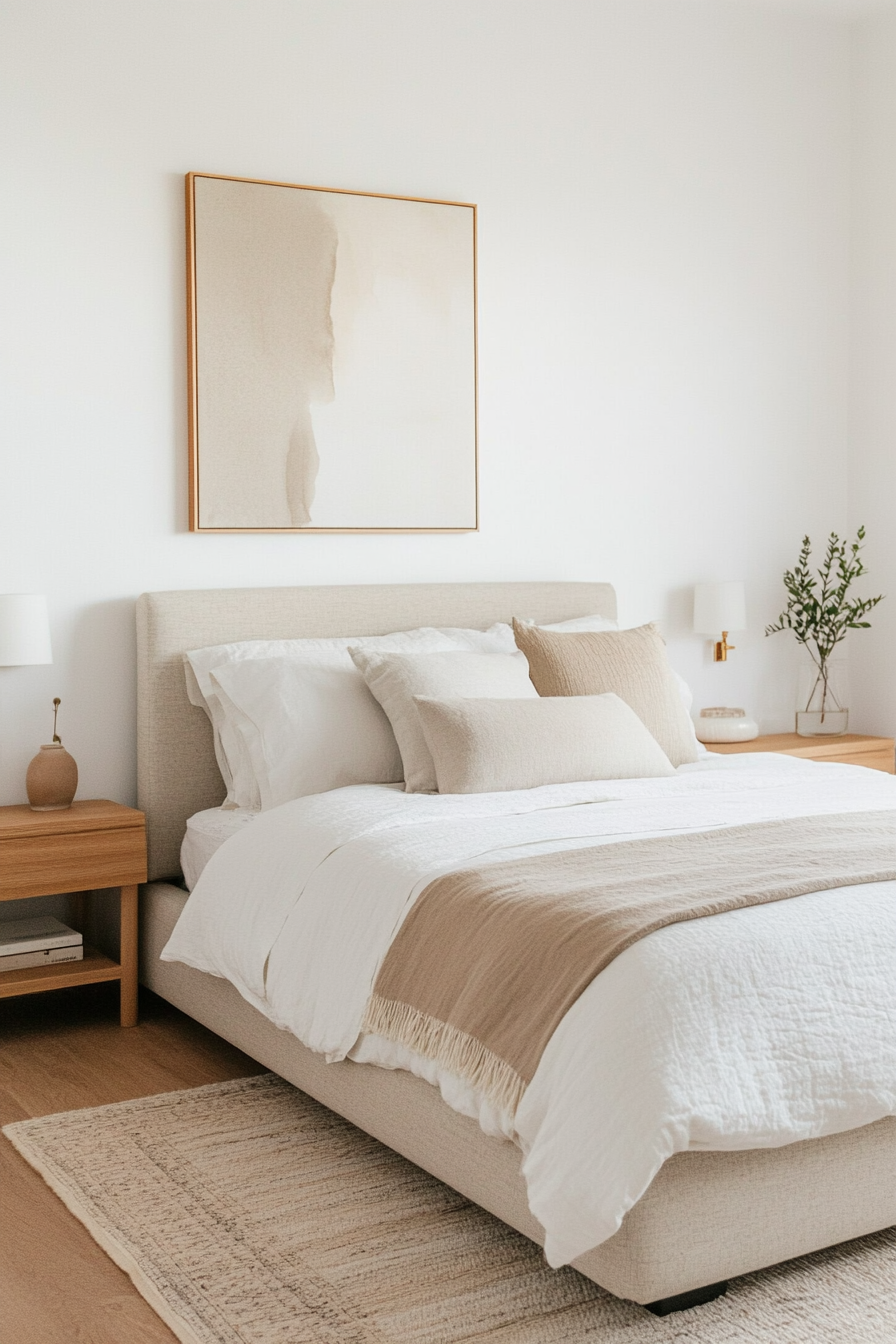 Calming atmosphere in a modern bedroom