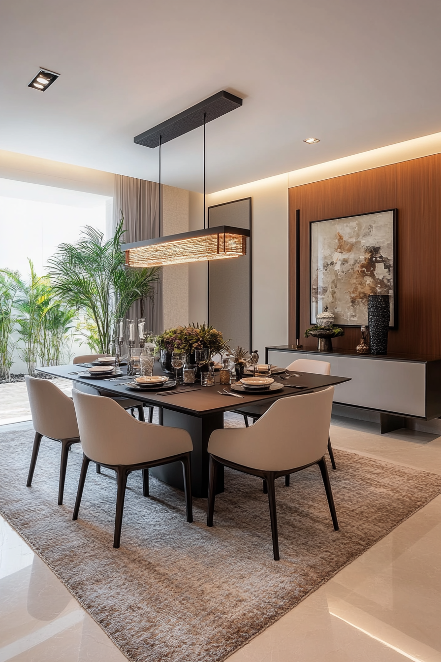 Inviting dining area with elegant table