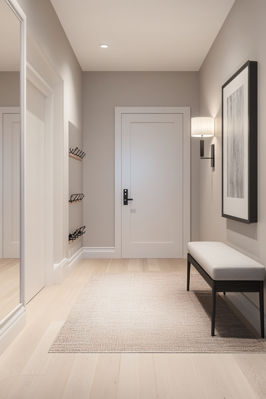 Simple hallway with a neutral color palette