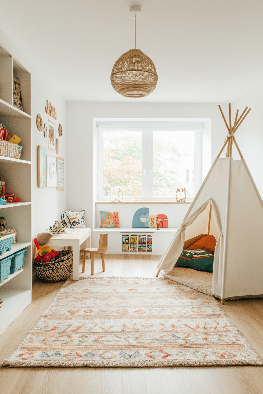 Quirky details and specific zones in the children's room