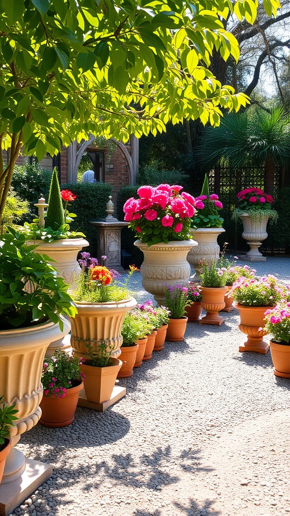 Use decorative pots and planters