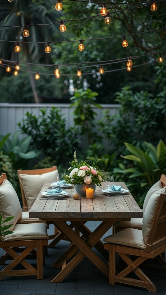 Create an outdoor dining area