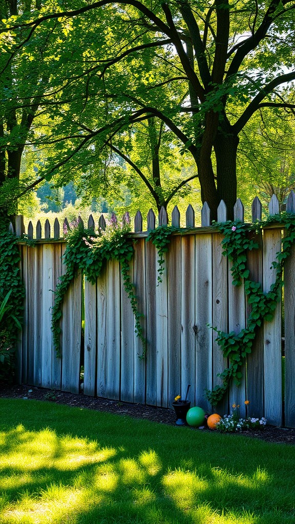 Add a rustic fence