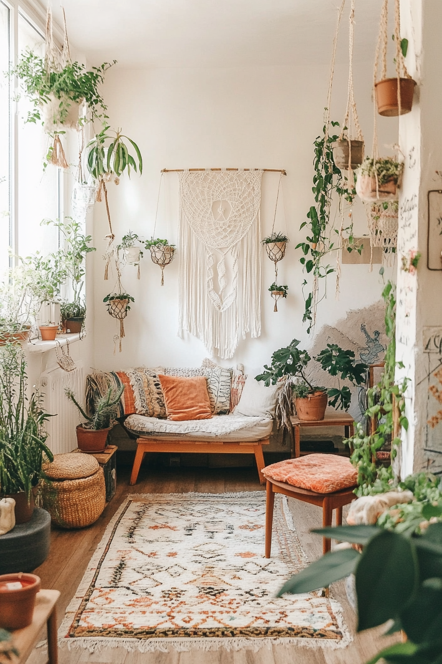 DIY-Boho decor with macrame and upcycling furniture