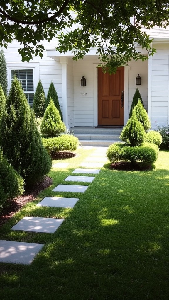 Incorporate evergreen shrubs