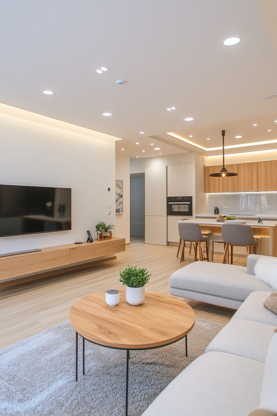 Interior of smart home with modern technology