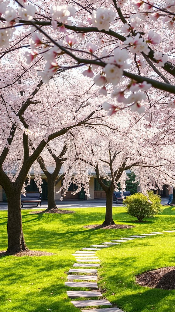 Plant cherry blossom trees