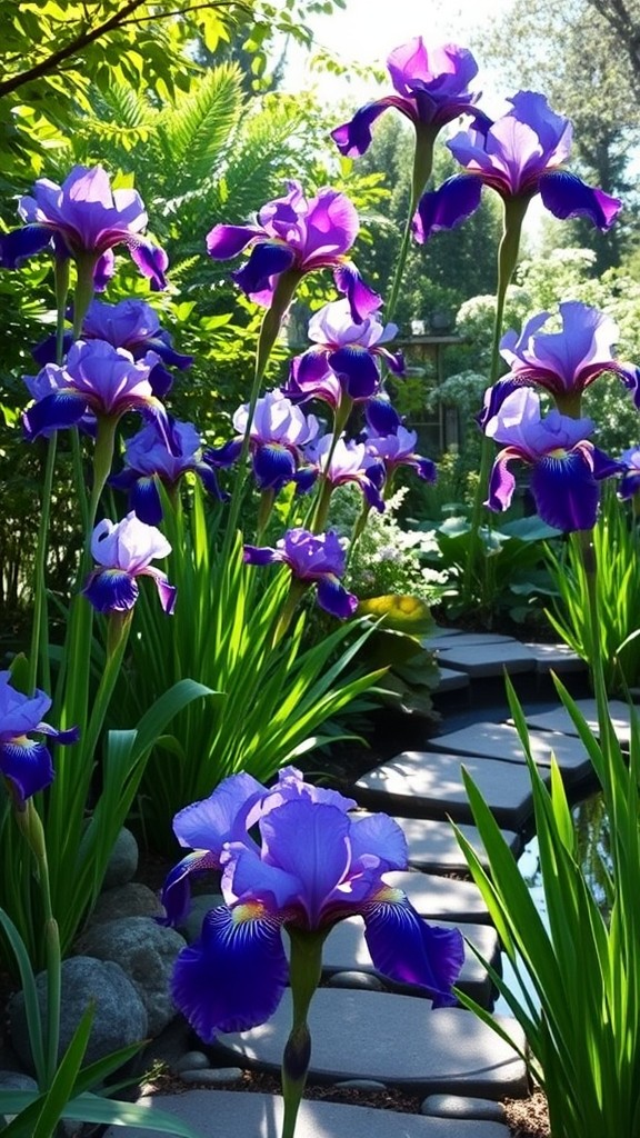 Choose colorful Japanese iris flowers