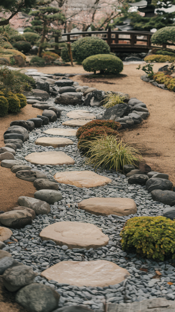 Incorporate a dry stream bed