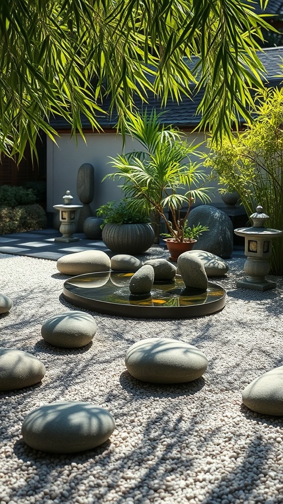 Add decorative stones and gravel