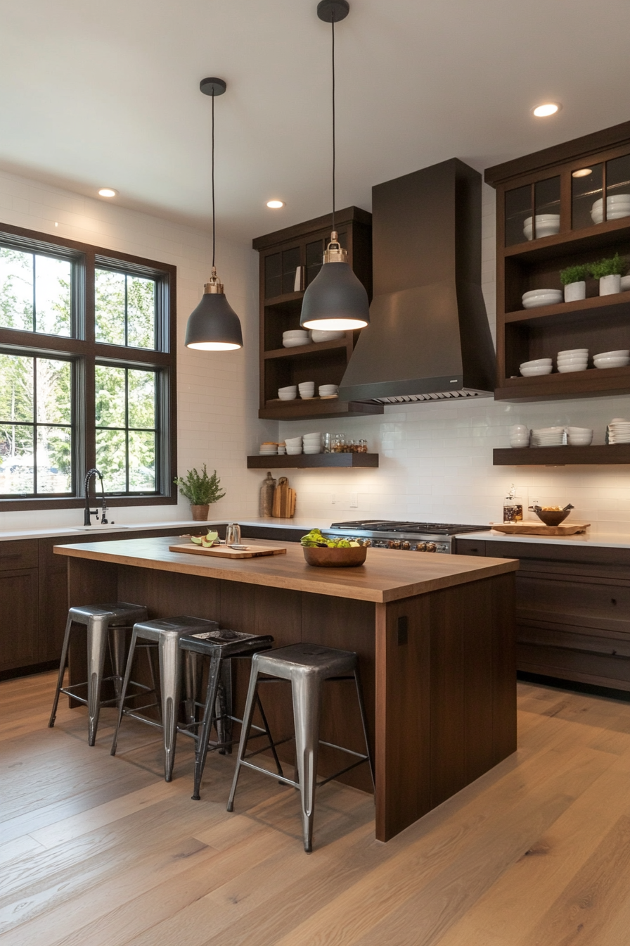 Small kitchen with tea cabinets and multifunctional furniture