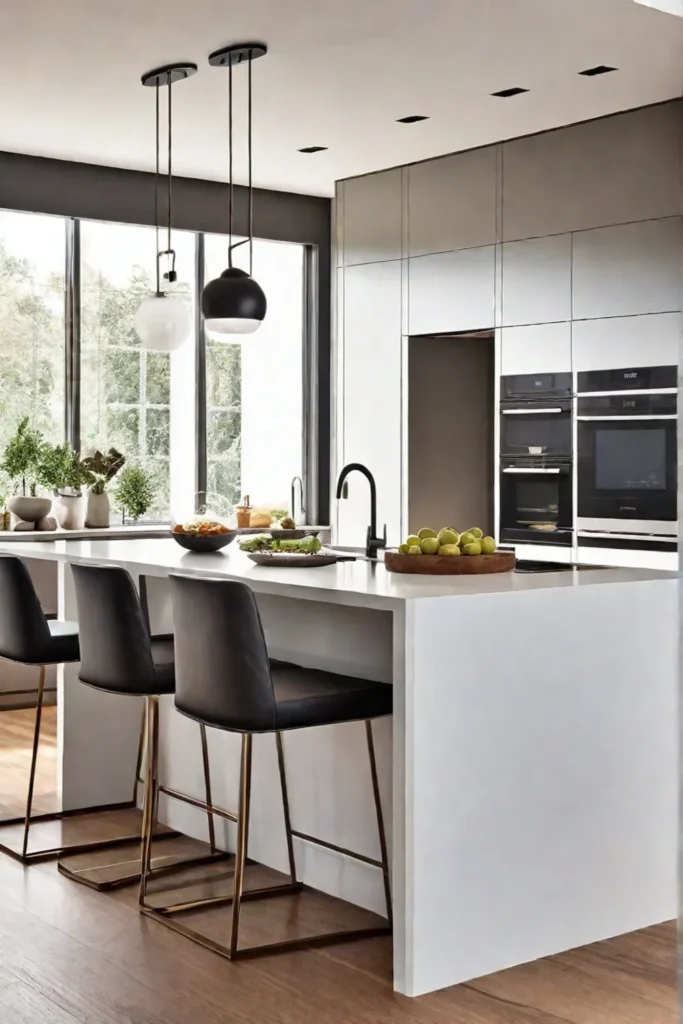 Small kitchen with breakfast bar