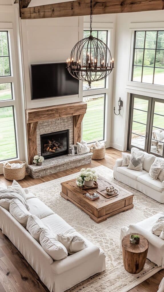 cozy farmhouse living room