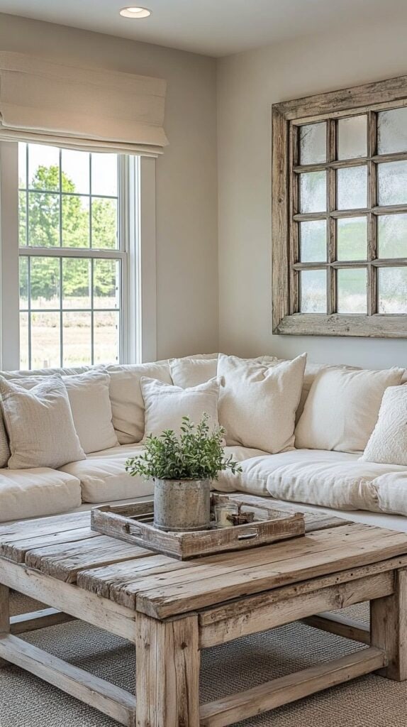 cozy farmhouse living room