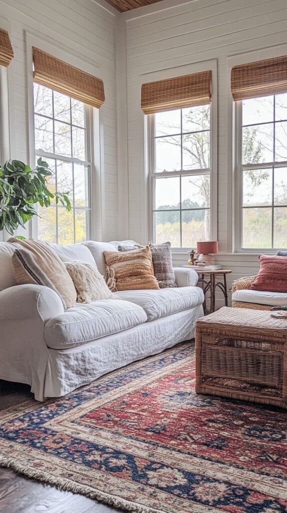 cozy farmhouse living room