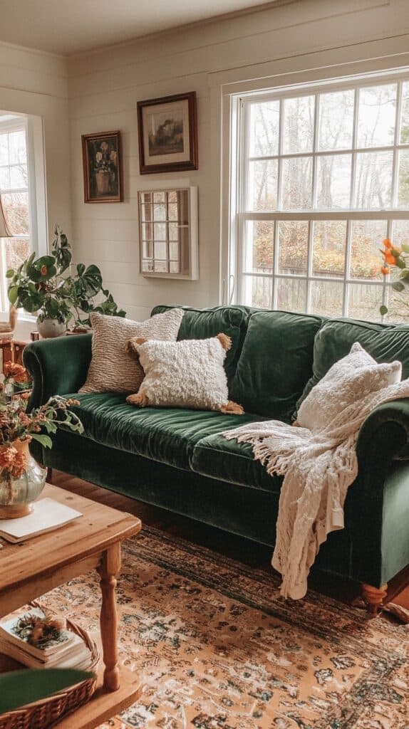 cozy farmhouse living room