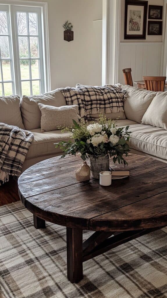 cozy farmhouse living room