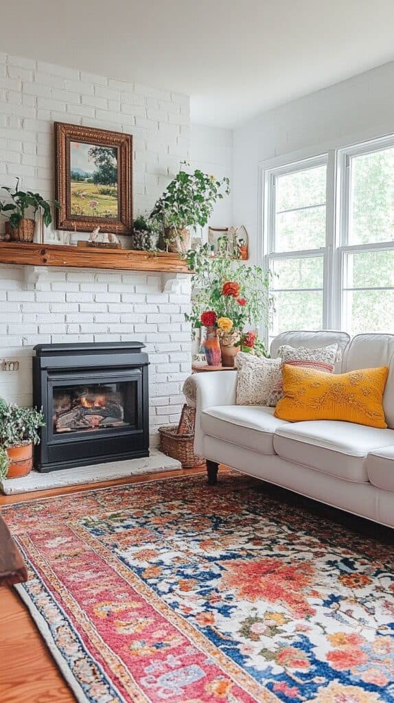 cozy farmhouse living room