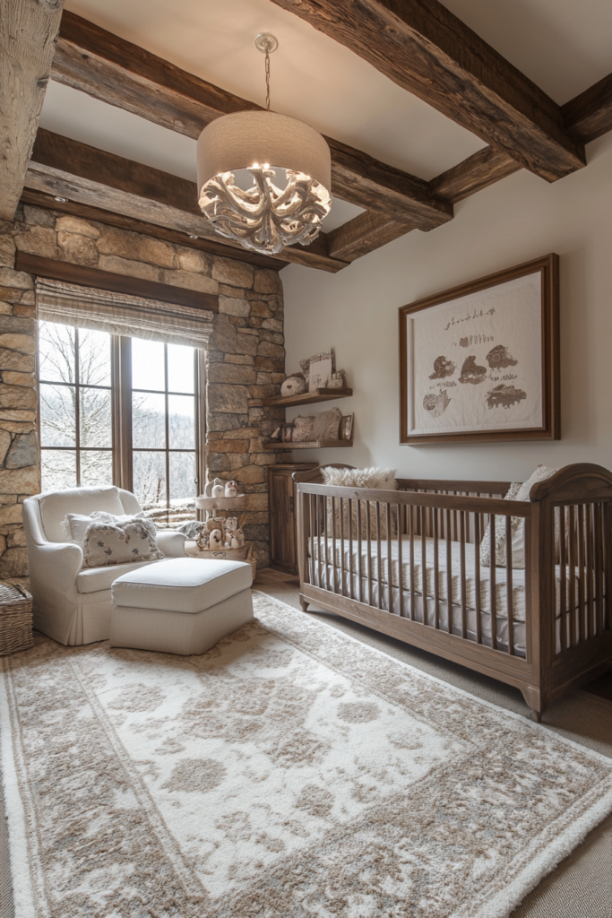 Rustic elegance baby room