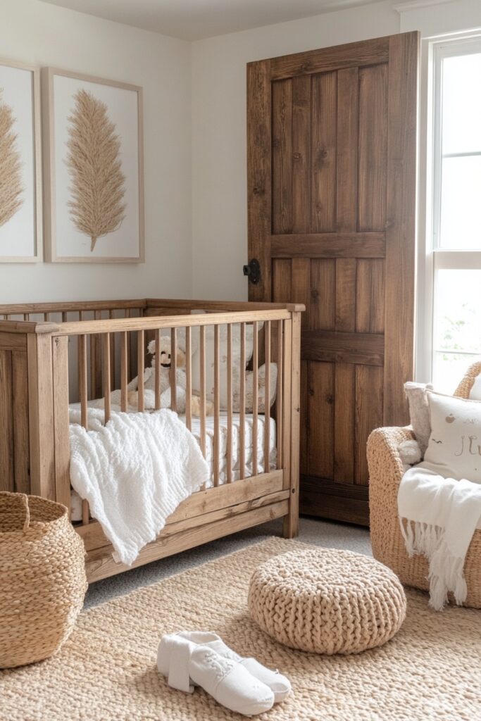 Rustic children's room in earth tones