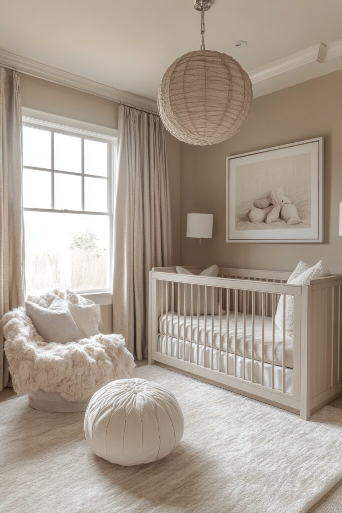 Taupe-colored comfort children's room