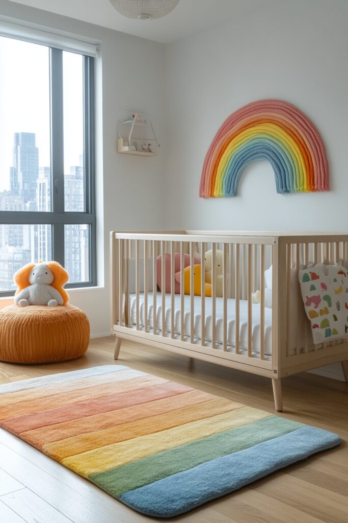 Subtle rainbow room