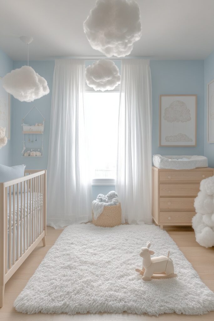 Baby room inspired by the cloud