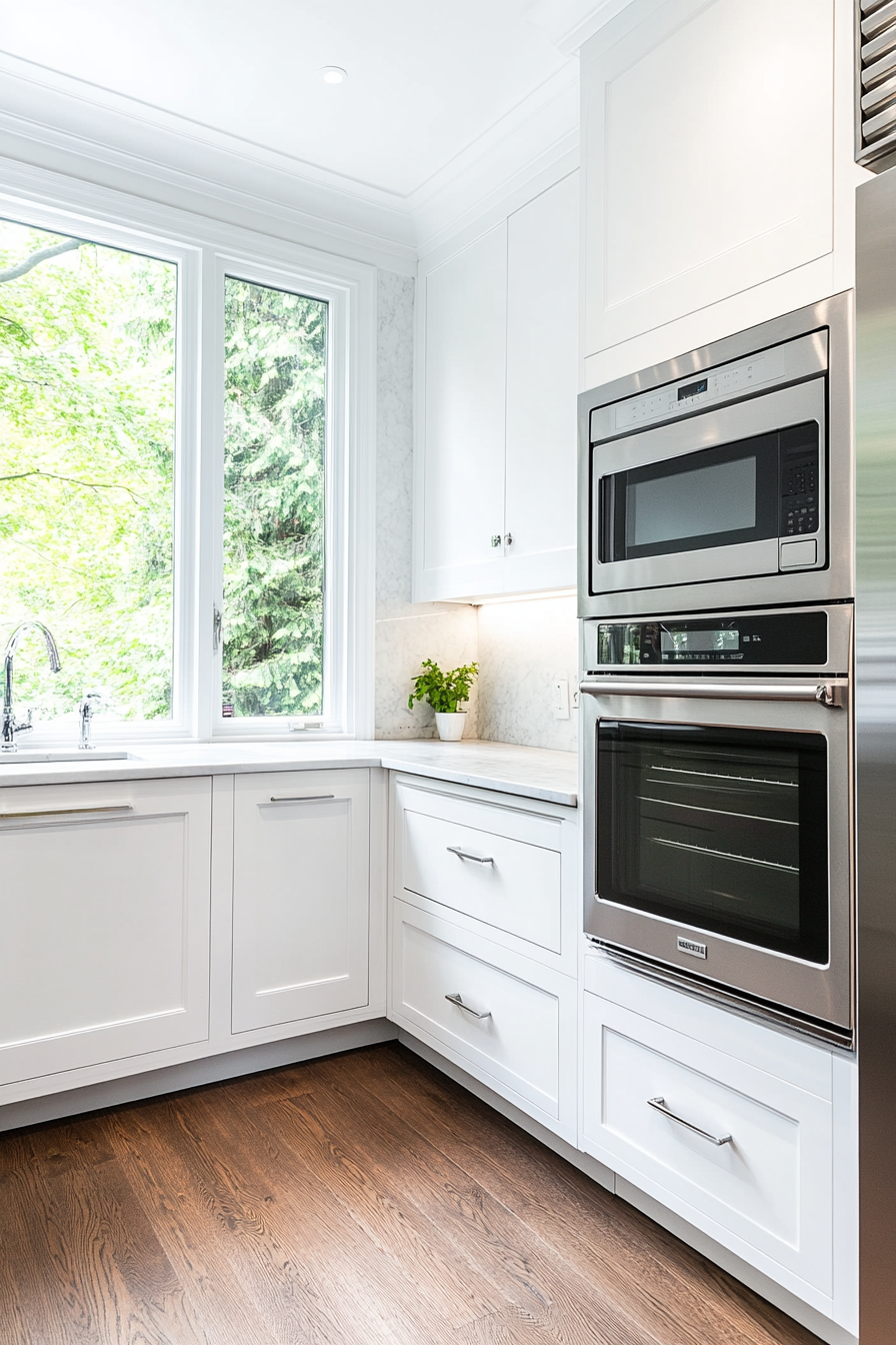 Lean fridge and built -in oven