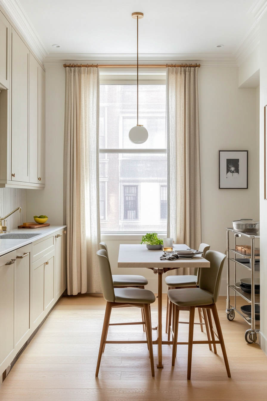 Kitchen island that also serves as dining table