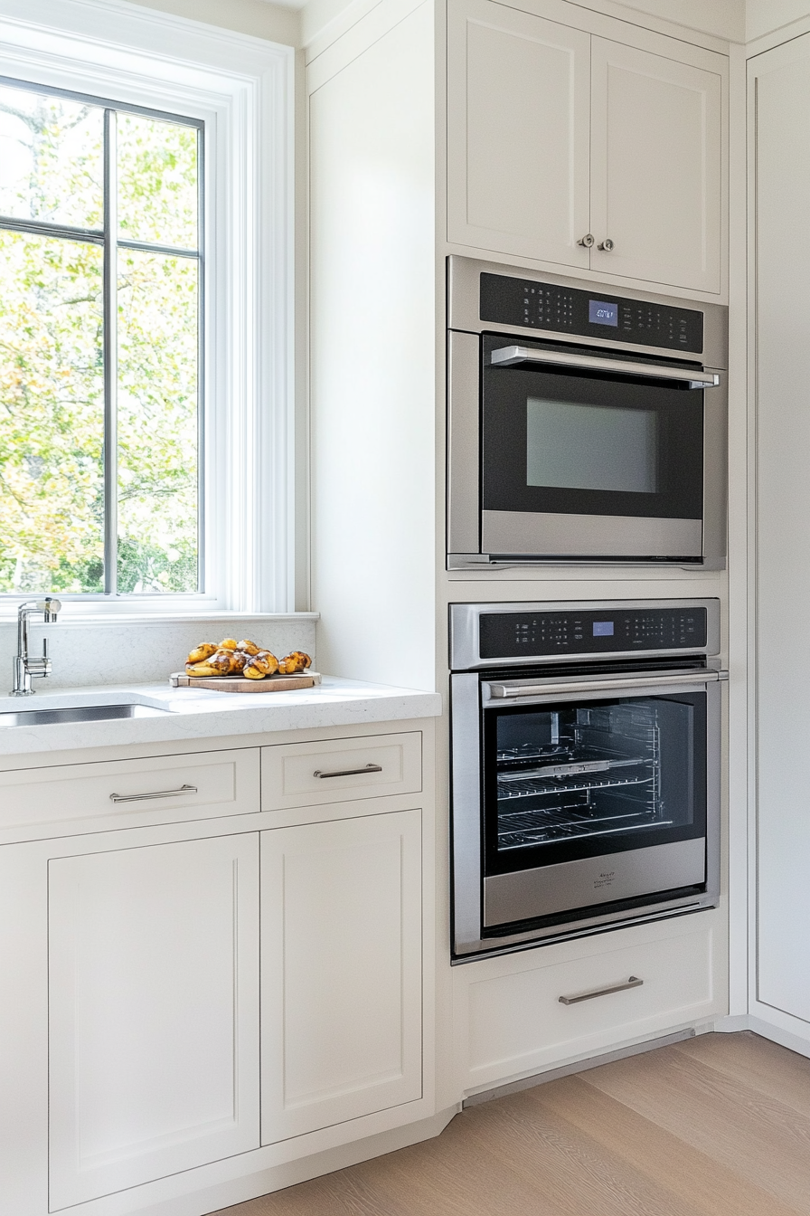 Lean fridge and built -in oven