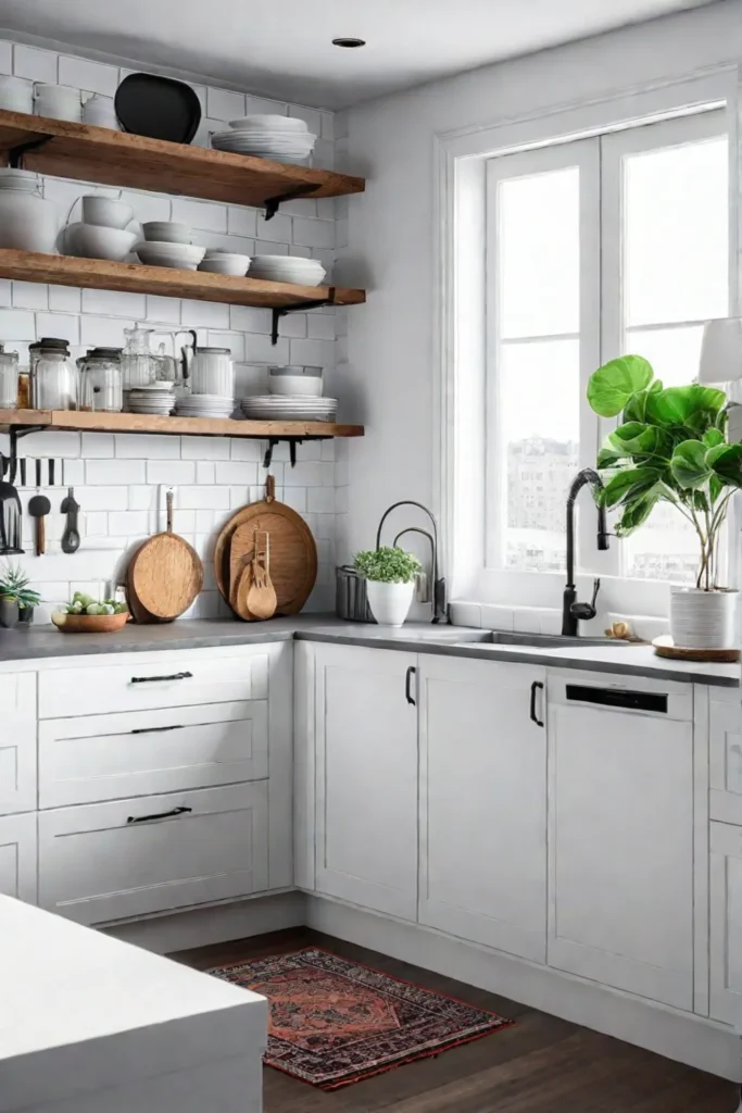 Open shelf kitchen