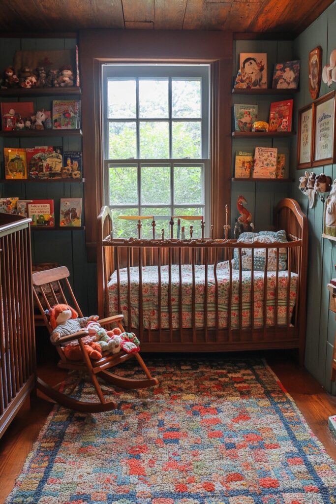 Antique children's room with a toy motif