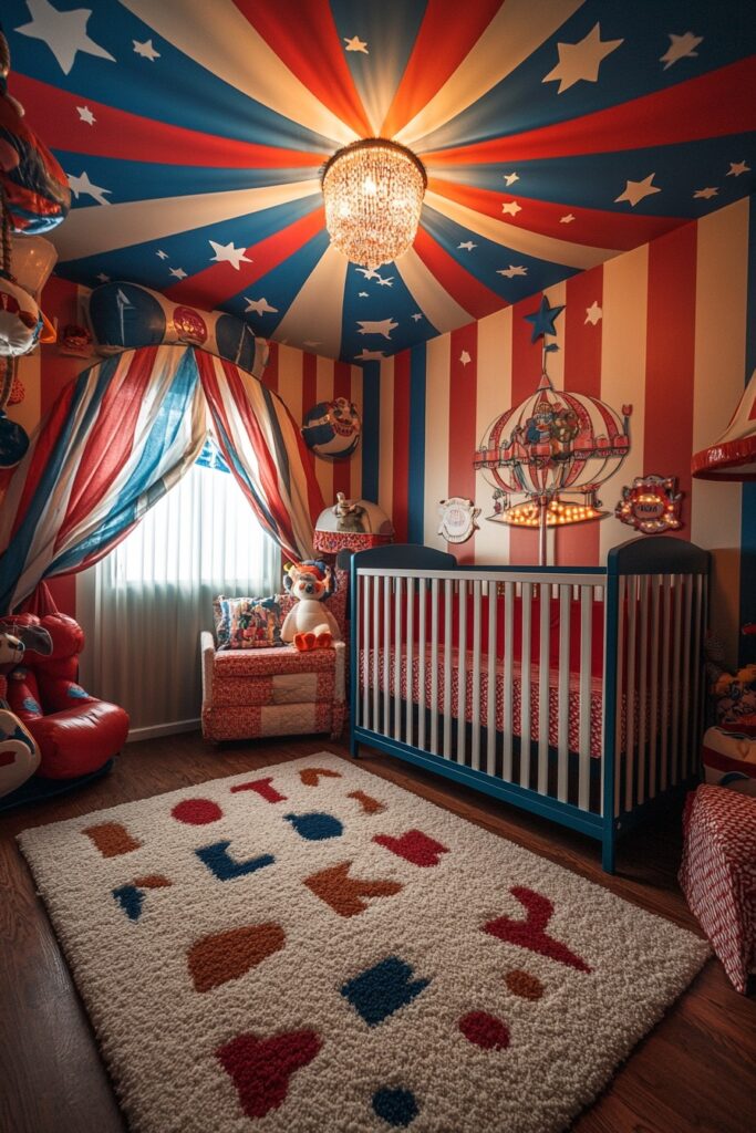 Circus style baby room