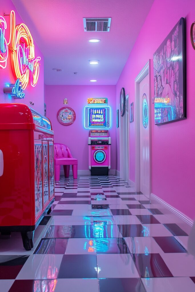 Retro diner baby room