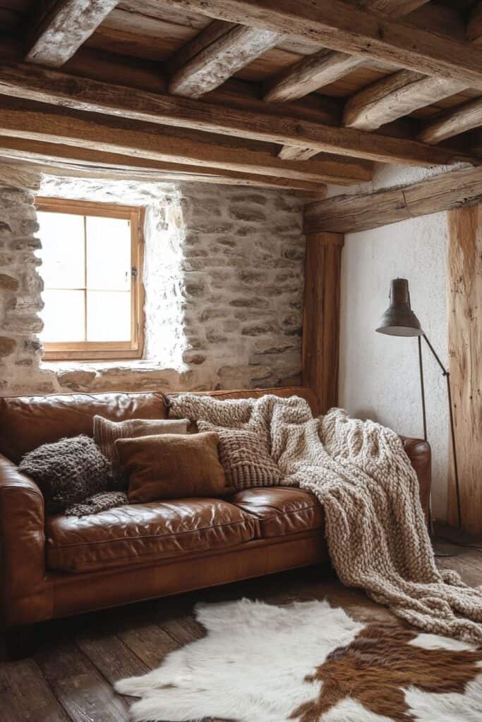 Cozy boho living room