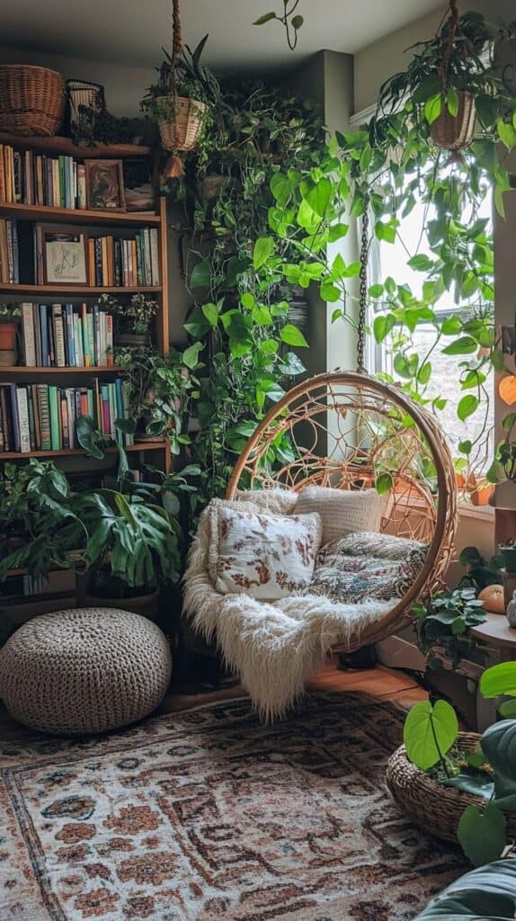 Cozy boho living room