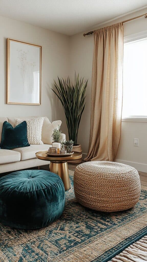 Cozy boho living room