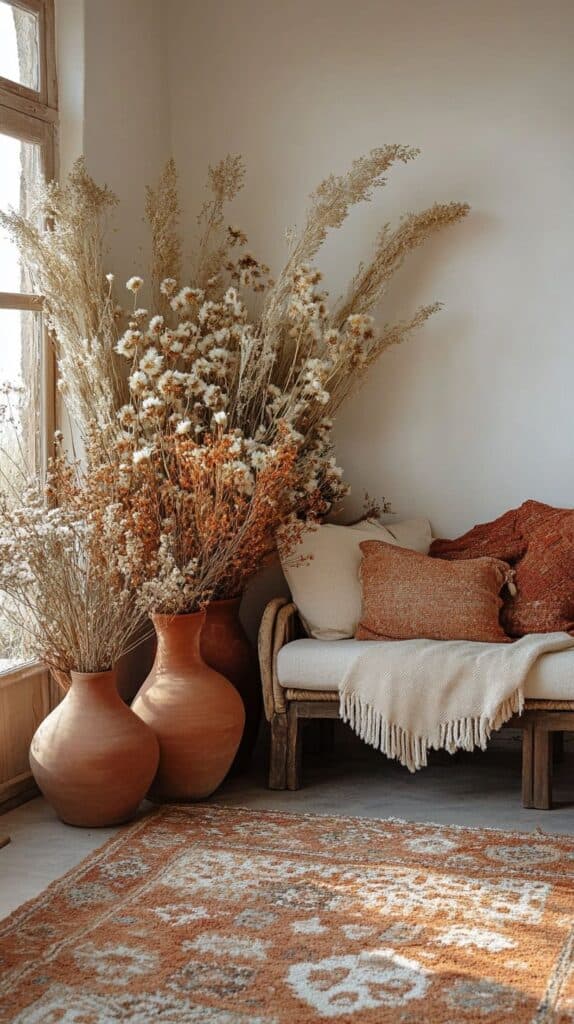 Cozy boho living room