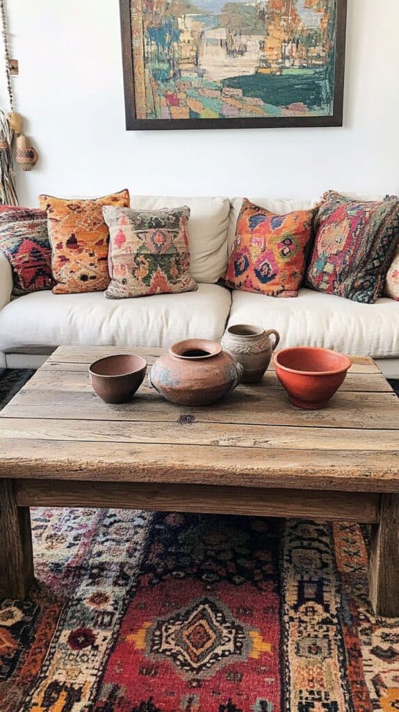 Cozy boho living room