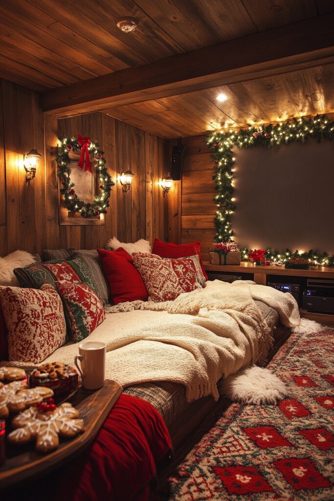 Christmas film night cinema room