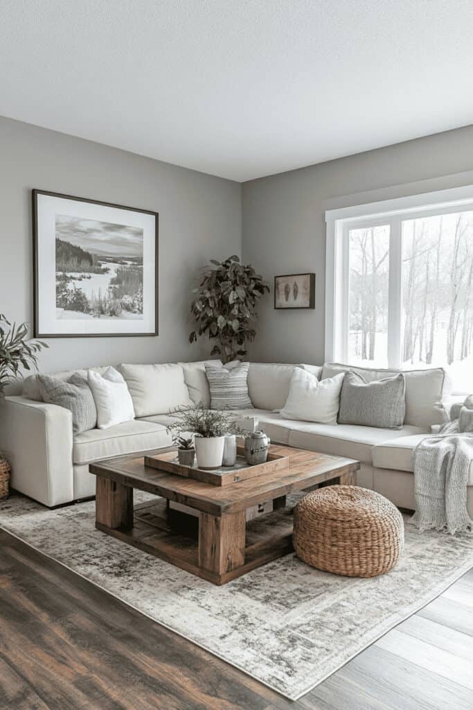 gray living room