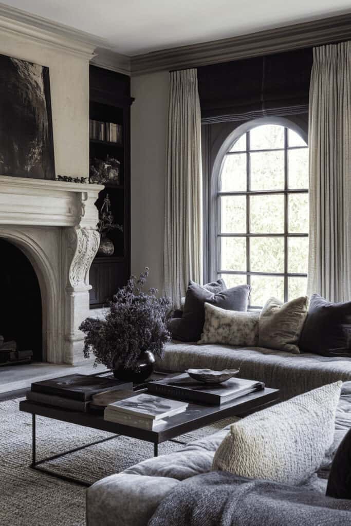         Black-gray living room