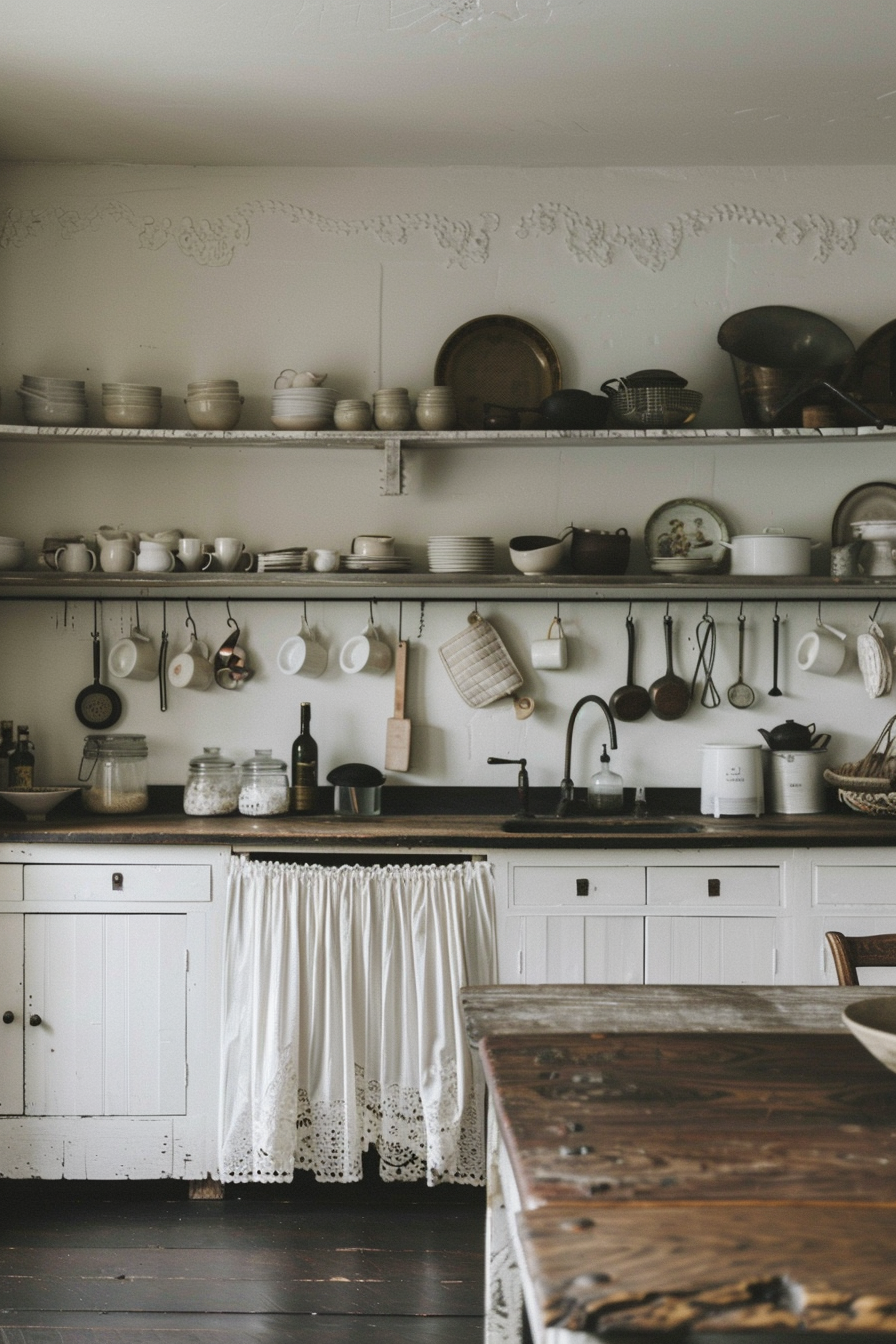 Vintage accessories on display