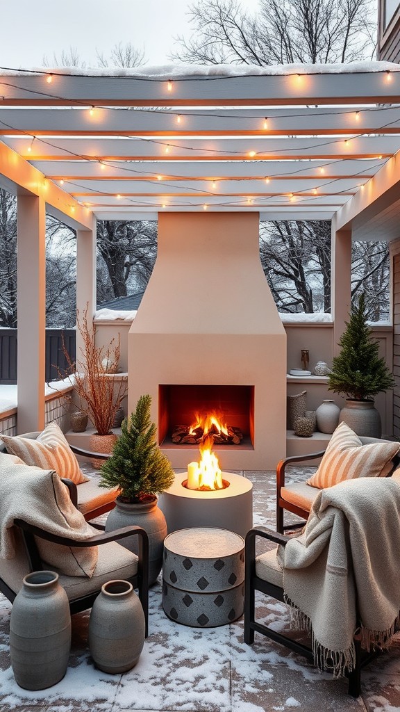 Outdoor fireplace