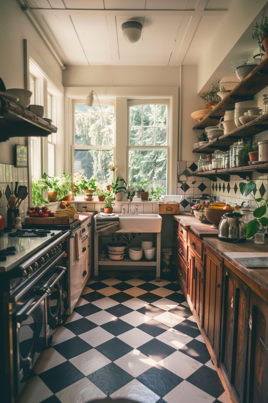 Vintage ceramic tiles for a nostalgic kitchen