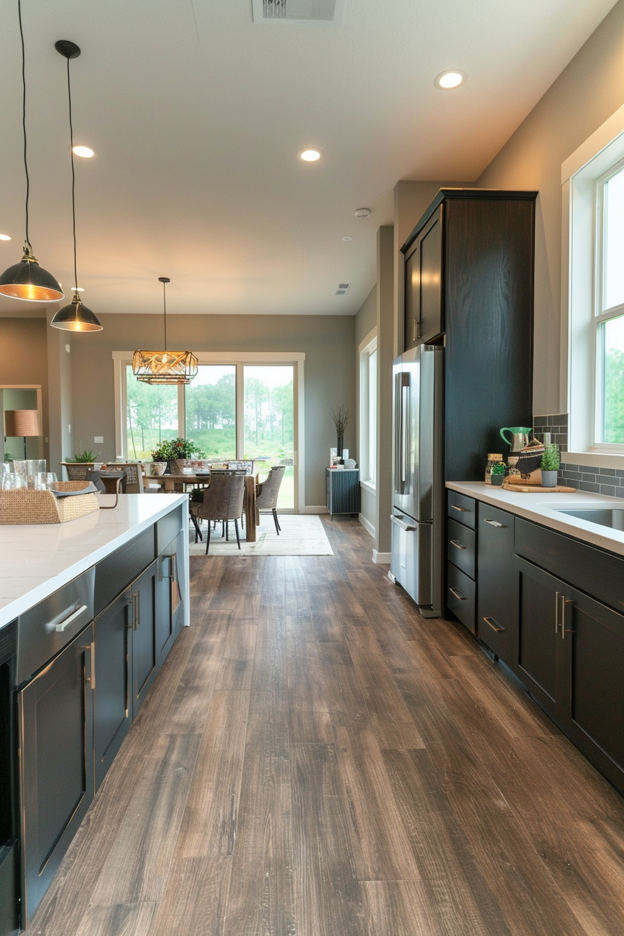 Durable vinyl flooring for a versatile kitchen