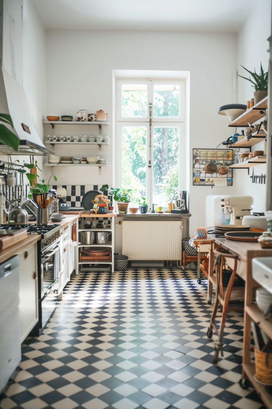 Vintage ceramic tiles for a nostalgic kitchen