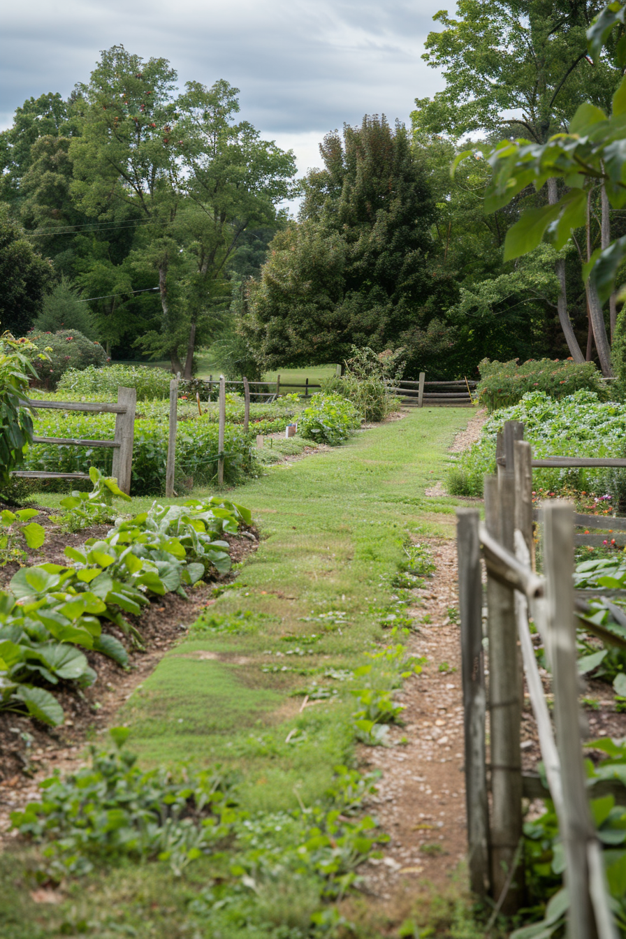 Vegetable garden with cover fruits and healthy soil.